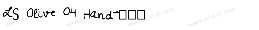 LS Olive 04 Hand字体转换